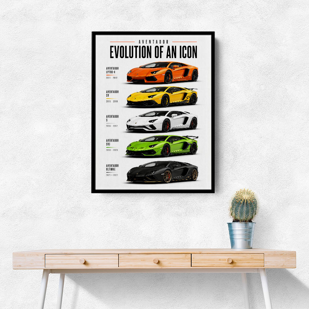 Lamborghini Aventador Evolution Cars Wall Art