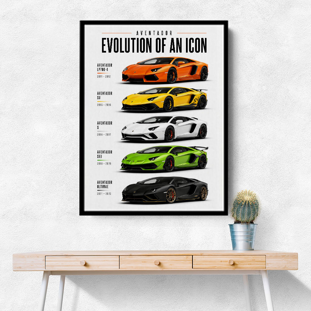 Lamborghini Aventador Evolution Cars Wall Art