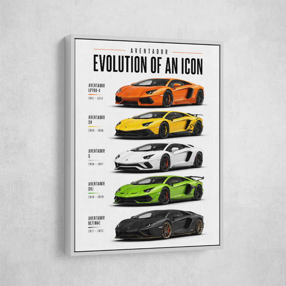 Lamborghini Aventador Evolution Cars Wall Art