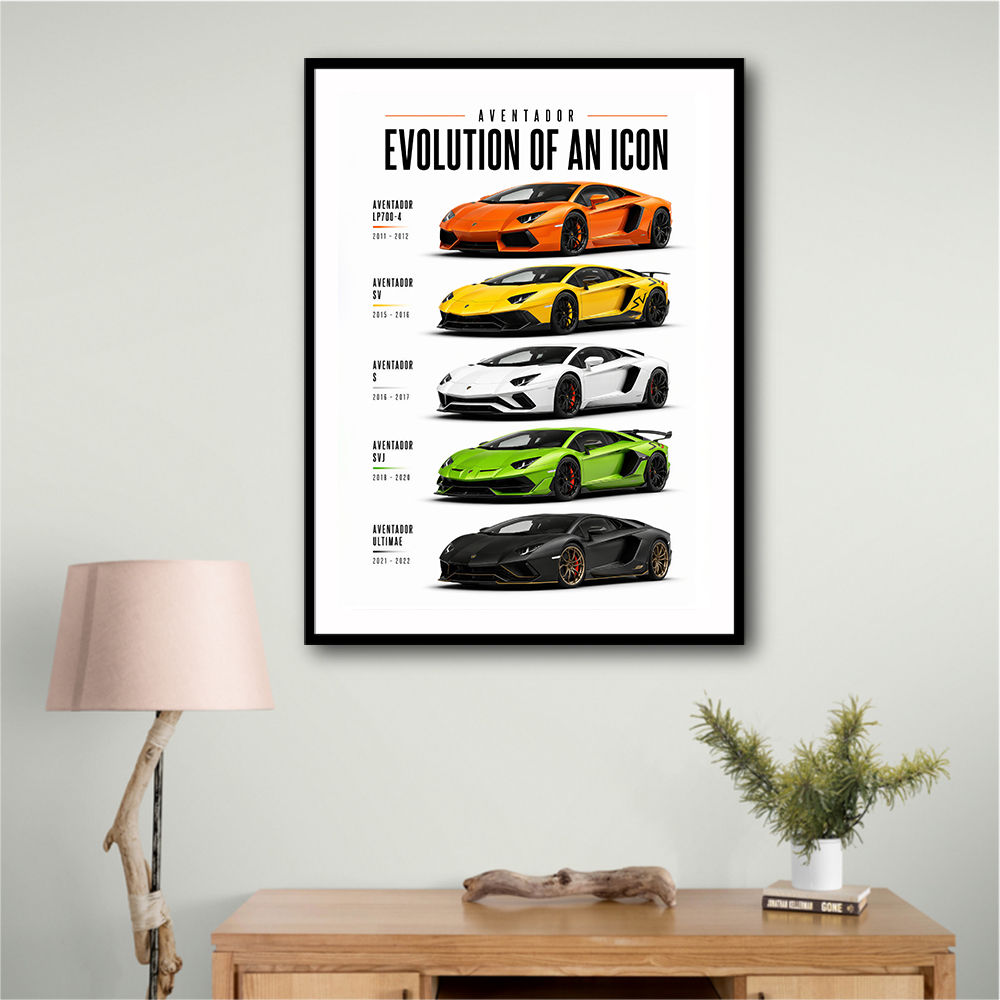 Lamborghini Aventador Evolution Cars Wall Art