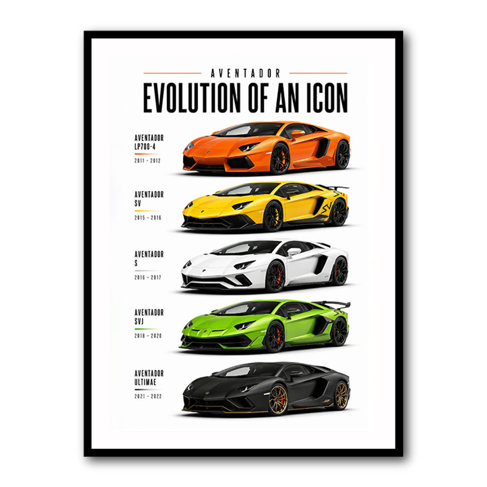 Lamborghini Aventador Evolution Cars Wall Art