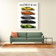 Lamborghini Evolution Lineup Modern Wall Art