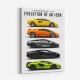 Lamborghini Evolution Lineup Modern Wall Art