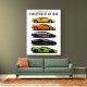 Lamborghini Evolution Lineup Modern Wall Art