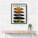 Lamborghini Evolution Lineup Modern Wall Art