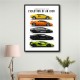 Lamborghini Evolution Lineup Modern Wall Art