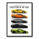 Lamborghini Evolution Lineup Modern Wall Art