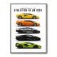 Lamborghini Evolution Lineup Modern Wall Art