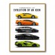 Lamborghini Evolution Lineup Modern Wall Art