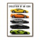 Lamborghini Evolution Lineup Modern Wall Art