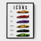 Lamborghini Icons Classic Sports Cars Wall Art