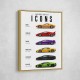 Lamborghini Icons Classic Sports Cars Wall Art