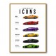 Lamborghini Icons Classic Sports Cars Wall Art
