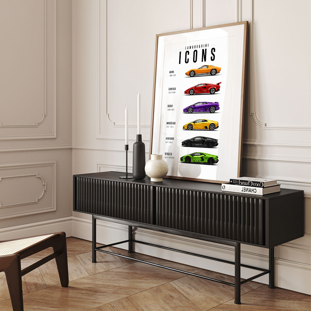 Lamborghini Icons Classic Sports Cars Wall Art