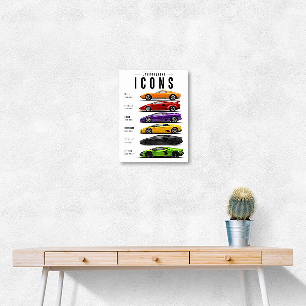 Lamborghini Icons Sports Cars Wall Art 2