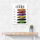 Lamborghini Icons Sports Cars Wall Art 2