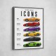 Lamborghini Icons Sports Cars Wall Art 2