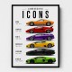 Lamborghini Icons Sports Cars Wall Art 2