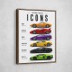 Lamborghini Icons Sports Cars Wall Art 2
