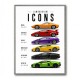 Lamborghini Icons Sports Cars Wall Art 2