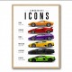 Lamborghini Icons Sports Cars Wall Art 2