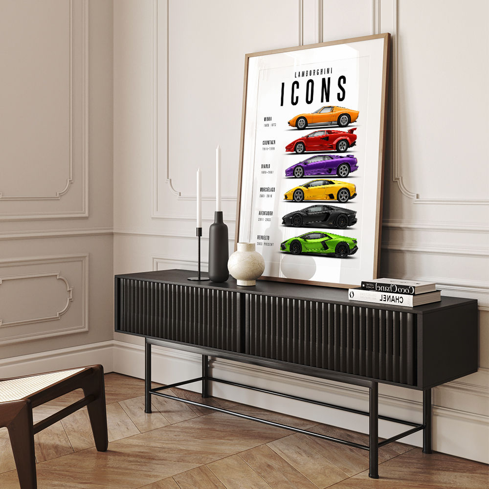 Lamborghini Icons Sports Cars Wall Art 2