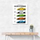 Lamborghini V10 Evolution Colorful Wall Art