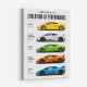 Lamborghini V10 Evolution Colorful Wall Art