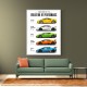 Lamborghini V10 Evolution Colorful Wall Art