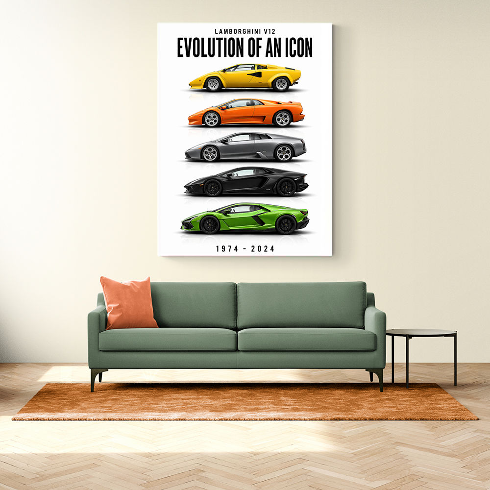 Lamborghini V12 Evolution Classic Modern Art Print