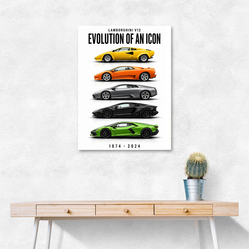 Lamborghini V12 Evolution Classic Modern Art Print