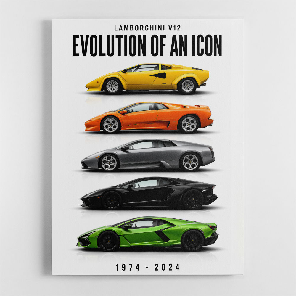 Lamborghini V12 Evolution Classic Modern Art Print