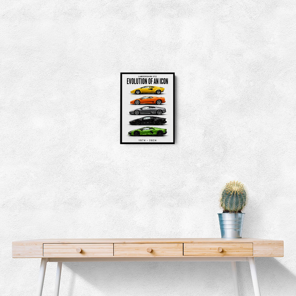 Lamborghini V12 Evolution Classic Modern Art Print