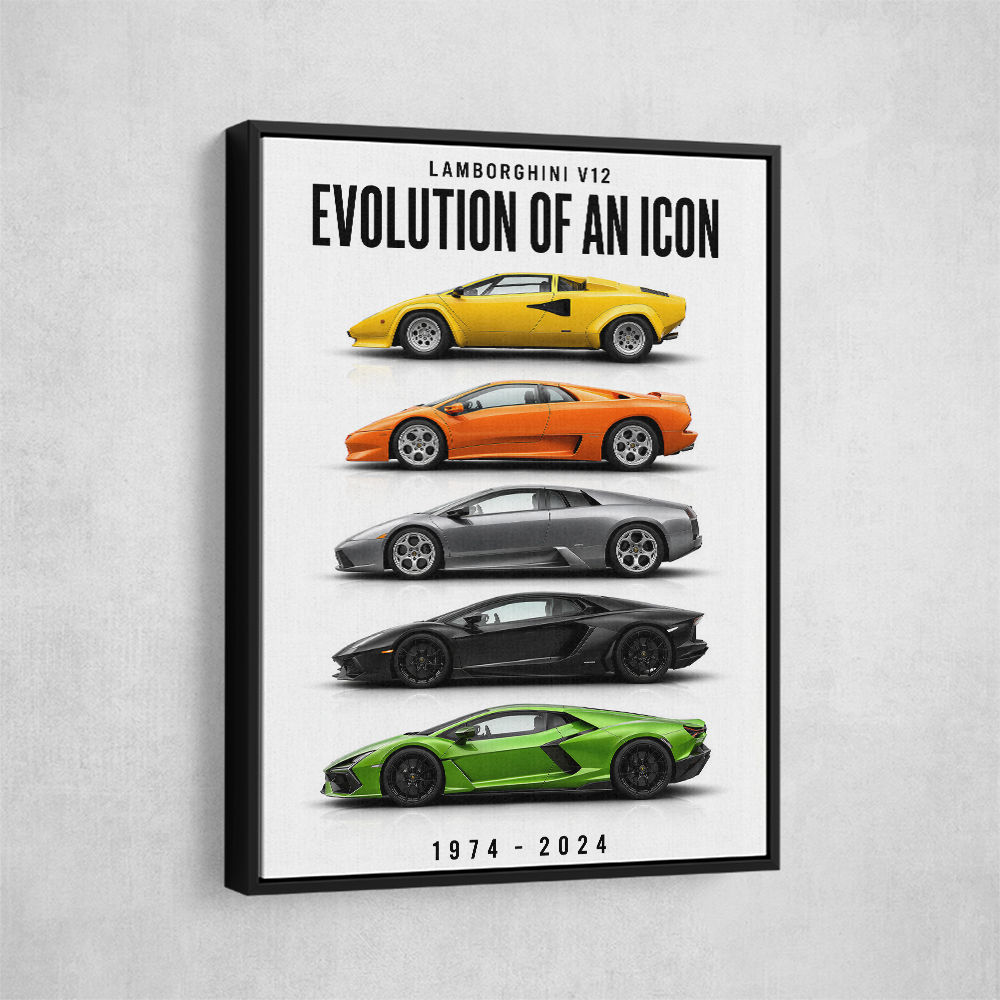 Lamborghini V12 Evolution Classic Modern Art Print
