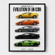 Lamborghini V12 Evolution Classic Modern Art Print