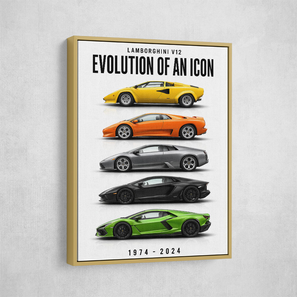 Lamborghini V12 Evolution Classic Modern Art Print