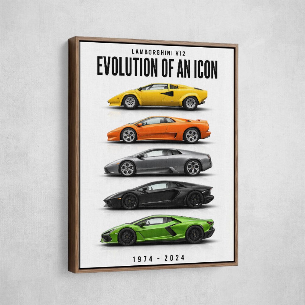 Lamborghini V12 Evolution Classic Modern Art Print