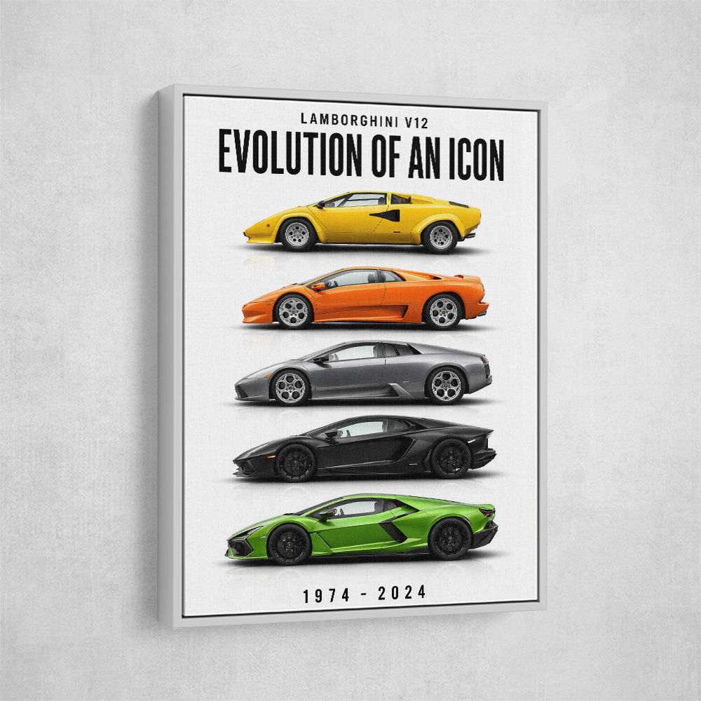 Lamborghini V12 Evolution Classic Modern Art Print