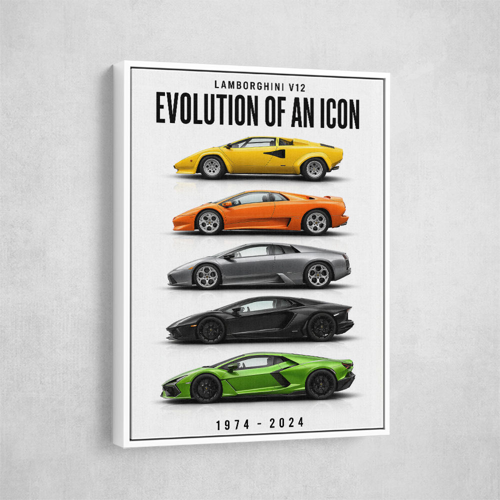 Lamborghini V12 Evolution Classic Modern Art Print