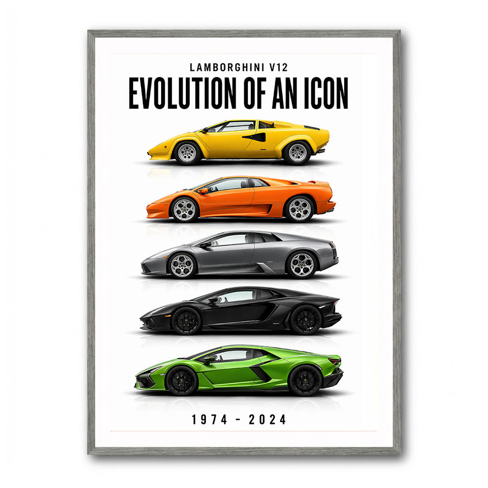 Lamborghini V12 Evolution Classic Modern Art Print
