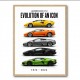 Lamborghini V12 Evolution Classic Modern Art Print