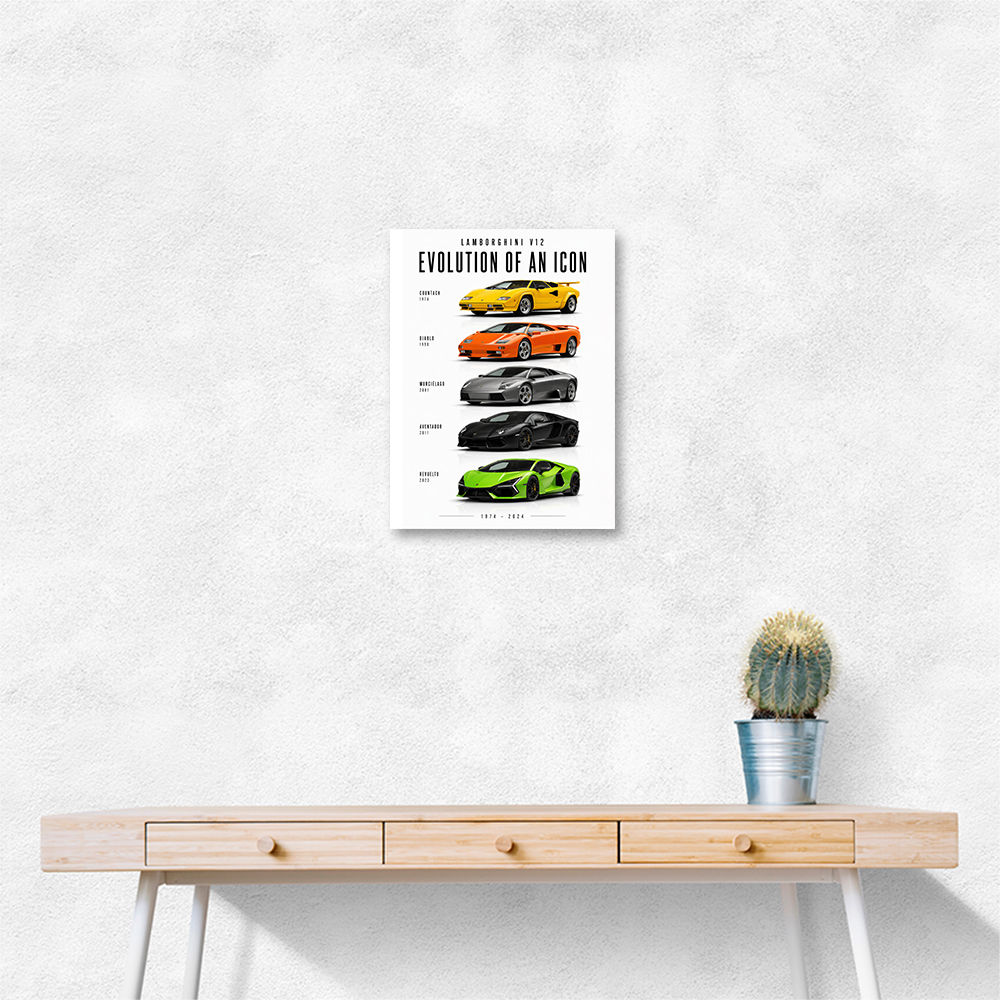 Lamborghini V12 Evolution Supercars Wall Art