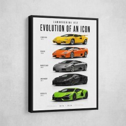 Lamborghini V12 Evolution Supercars Wall Art