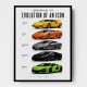 Lamborghini V12 Evolution Supercars Wall Art