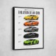 Lamborghini V12 Evolution Supercars Wall Art