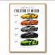 Lamborghini V12 Evolution Supercars Wall Art