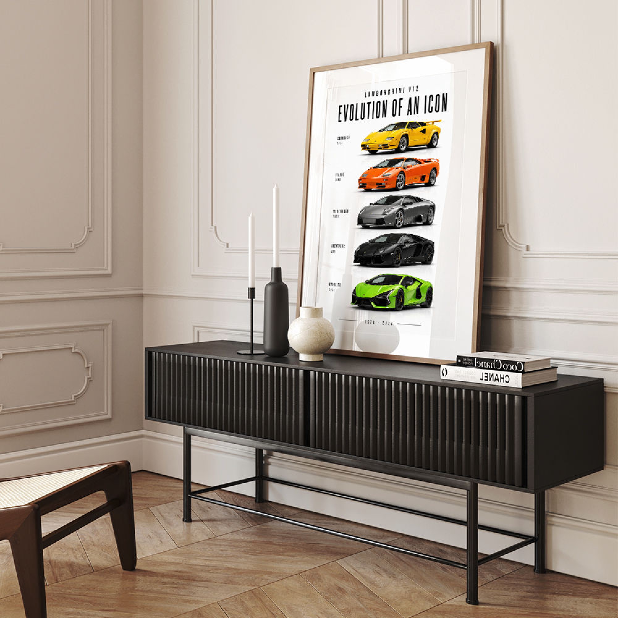 Lamborghini V12 Evolution Supercars Wall Art | Supercar Print UAE