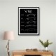 Lamborghini V12 Generations Black Cars Art Print