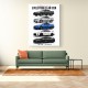Nissan GT R Evolution Lineup Wall Art