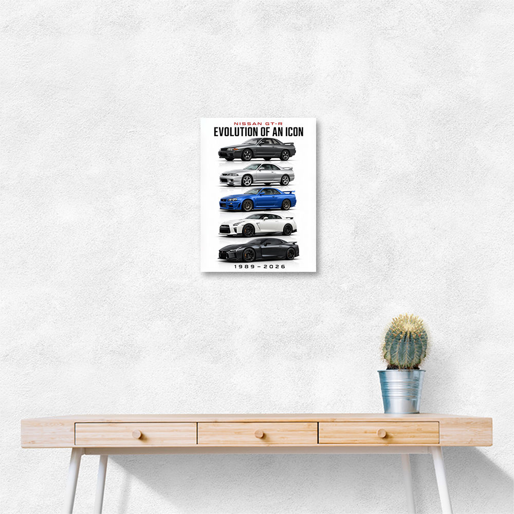 Nissan GT R Evolution Lineup Wall Art